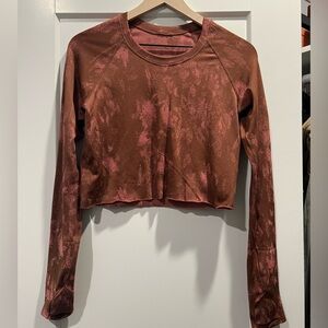 Lululemon Long Sleeve Swiftly Tee. Made into a cropped length